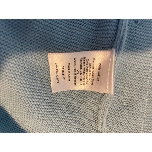 Talbots‎ Size Medium Women's Sweater V-Neck Seafoam Green 100% Cotton - Picture 5 of 5